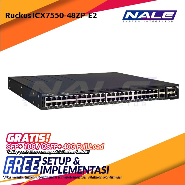 ICX7550-48ZP-E2 Ruckus Compact Switch 48-Port POE (ICX7550-48ZP-E2) - Gambar 1