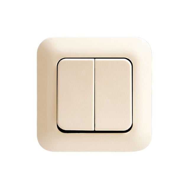 444 SAKLAR DOUBLE GRACIO BROCO 4162 2G 1W CREAM - Gambar 1