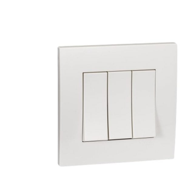 SAKLAR TRIPLE VIVACE SCHNEIDER KB33_1_WE 3 GANG 1 WAY SWITCH